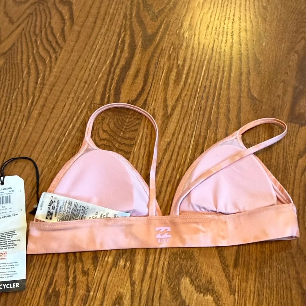 Billabong A/Div banded triangle swim bikini top Size 8 NWT